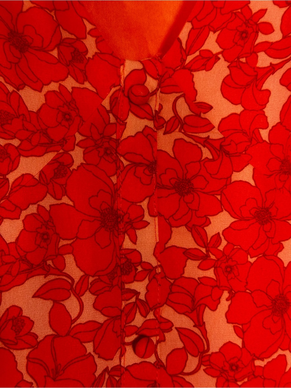 Sienna Sky Coral Floral V-Neck Dress - Picture 5 of 5